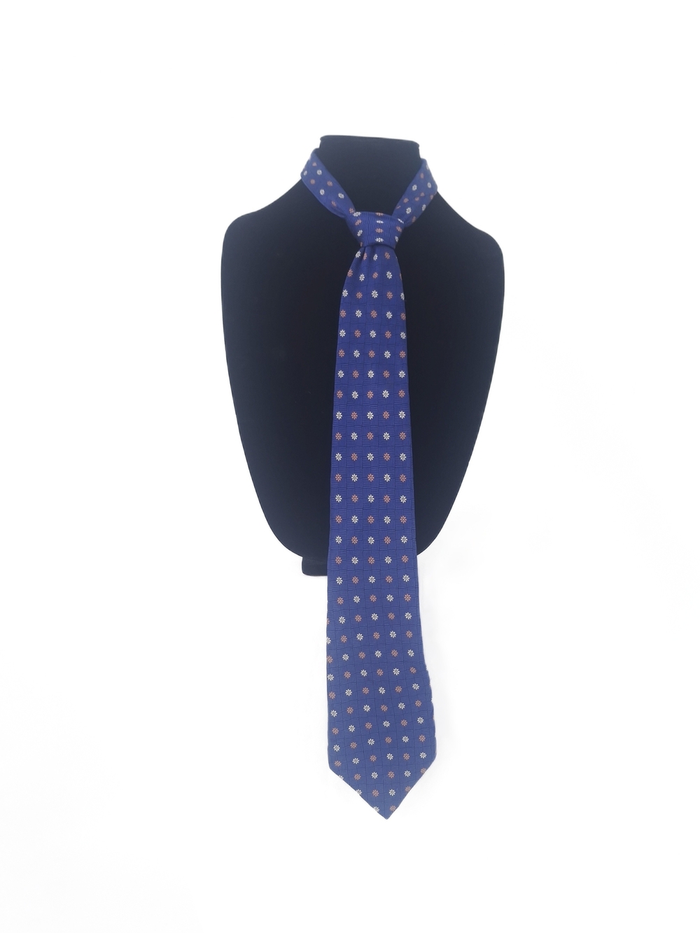 ✨Nautica Vintage Blue Basketweave Silk Floral Medallion Tie✨